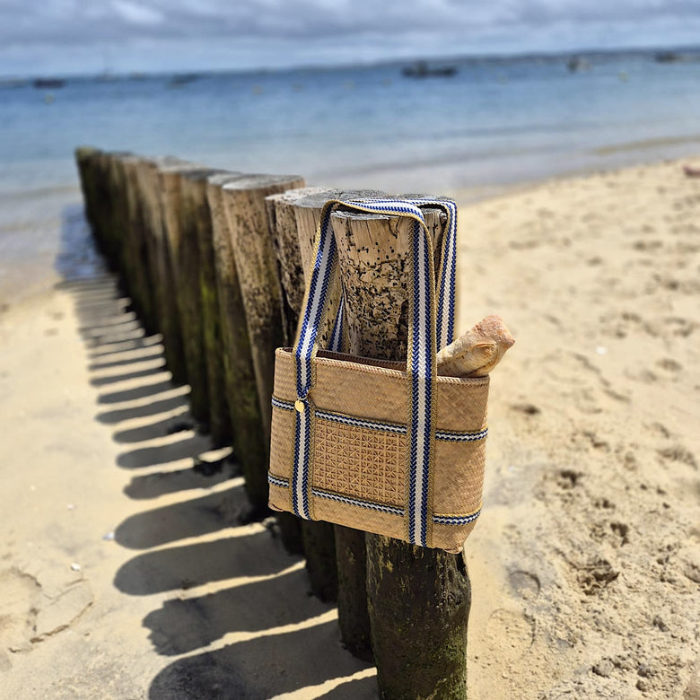 Malaka Small Bamboo Tote Bag