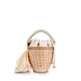 Ora Raffia Fringe Bucket Bag