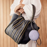 Negara Gathered Leather Tote Bag