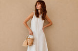 Ora Raffia Fringe Bucket Bag