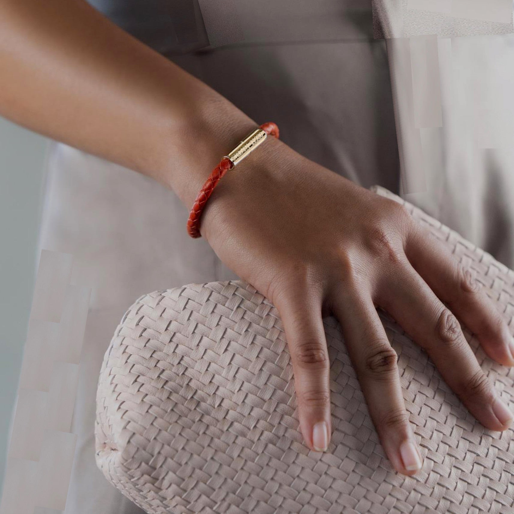 Teman Slim Woven Leather Bracelet