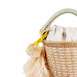Ora Raffia Fringe Bucket Bag