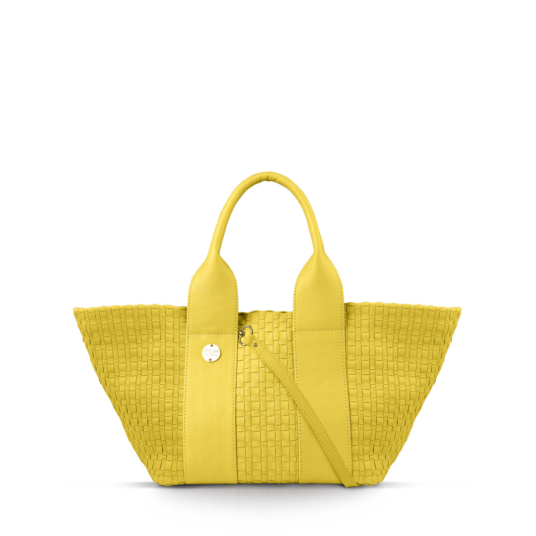Gili Leather Tote Bag – Lemon Sorbet