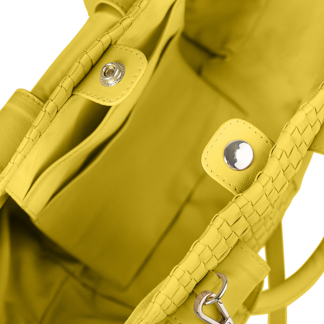 Gili Leather Tote Bag – Lemon Sorbet