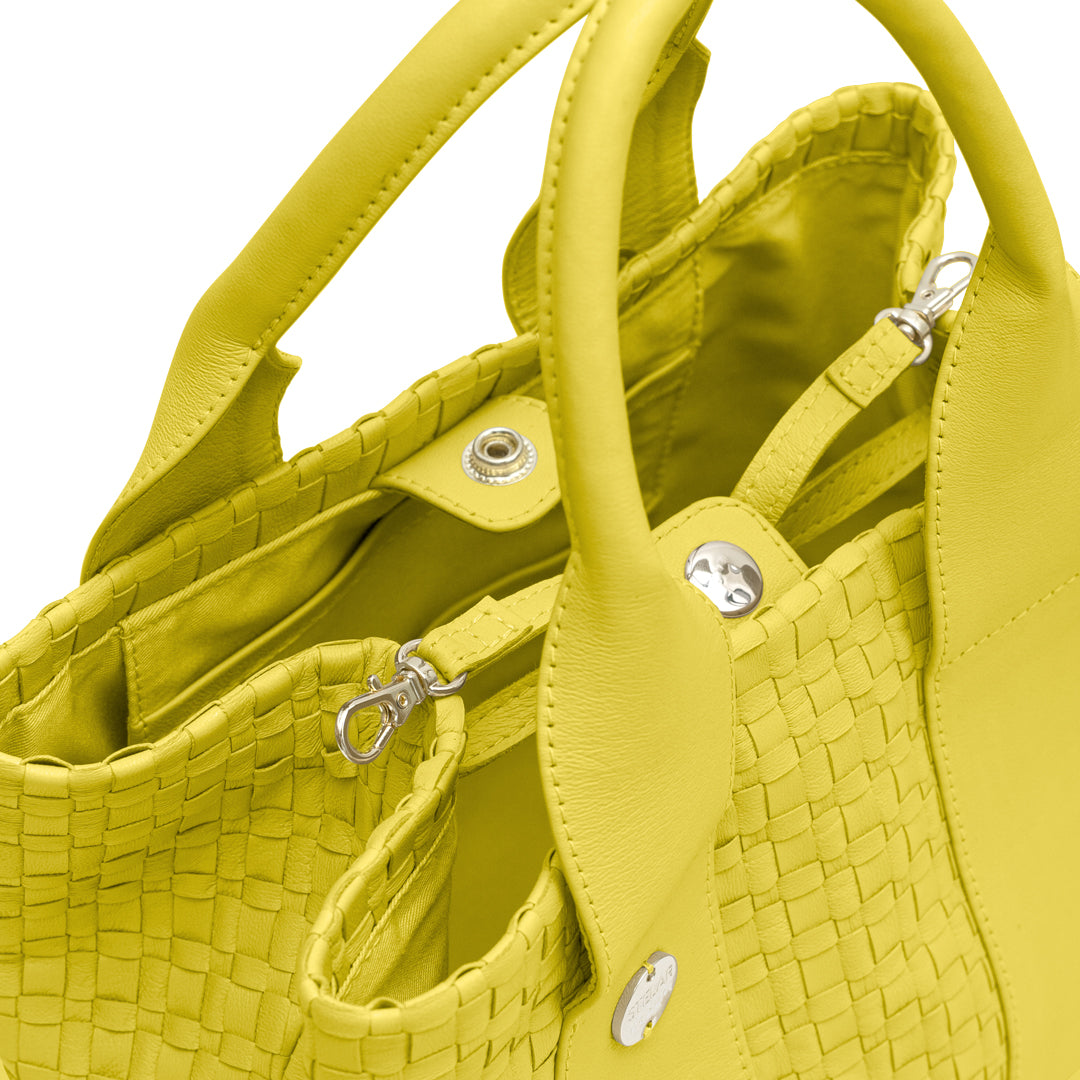 Gili Leather Tote Bag – Lemon Sorbet