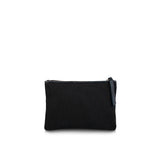 Hal Travel Pouch – Handwoven Nappa Leather & Cotton Canvas (Midnight Blue)