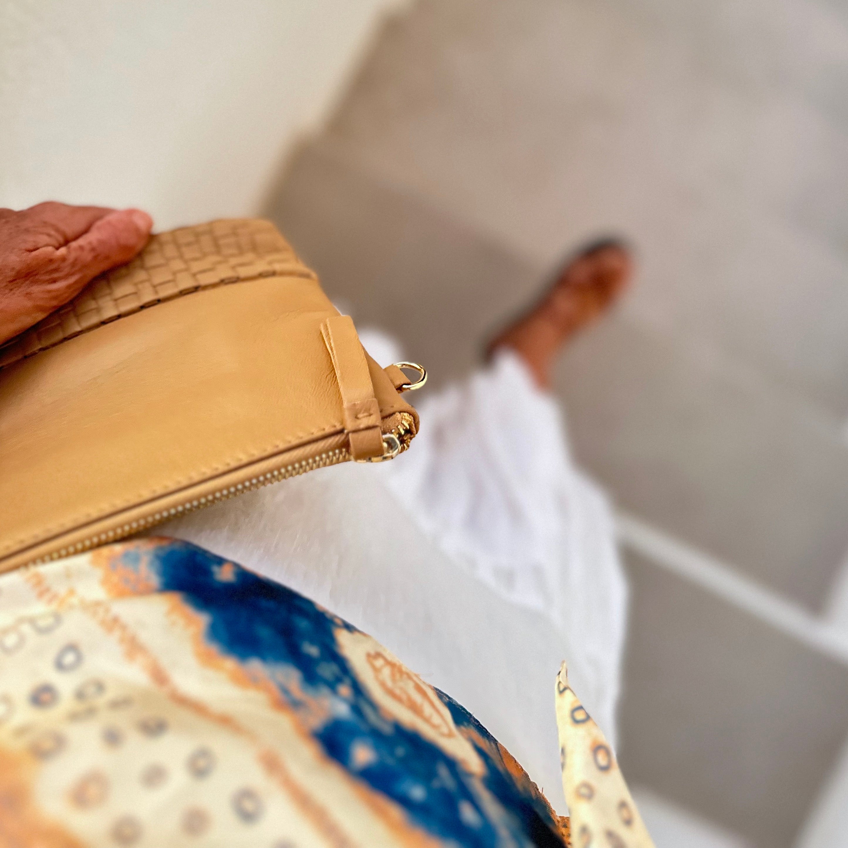 Palasari Leather Crossbody Pouch