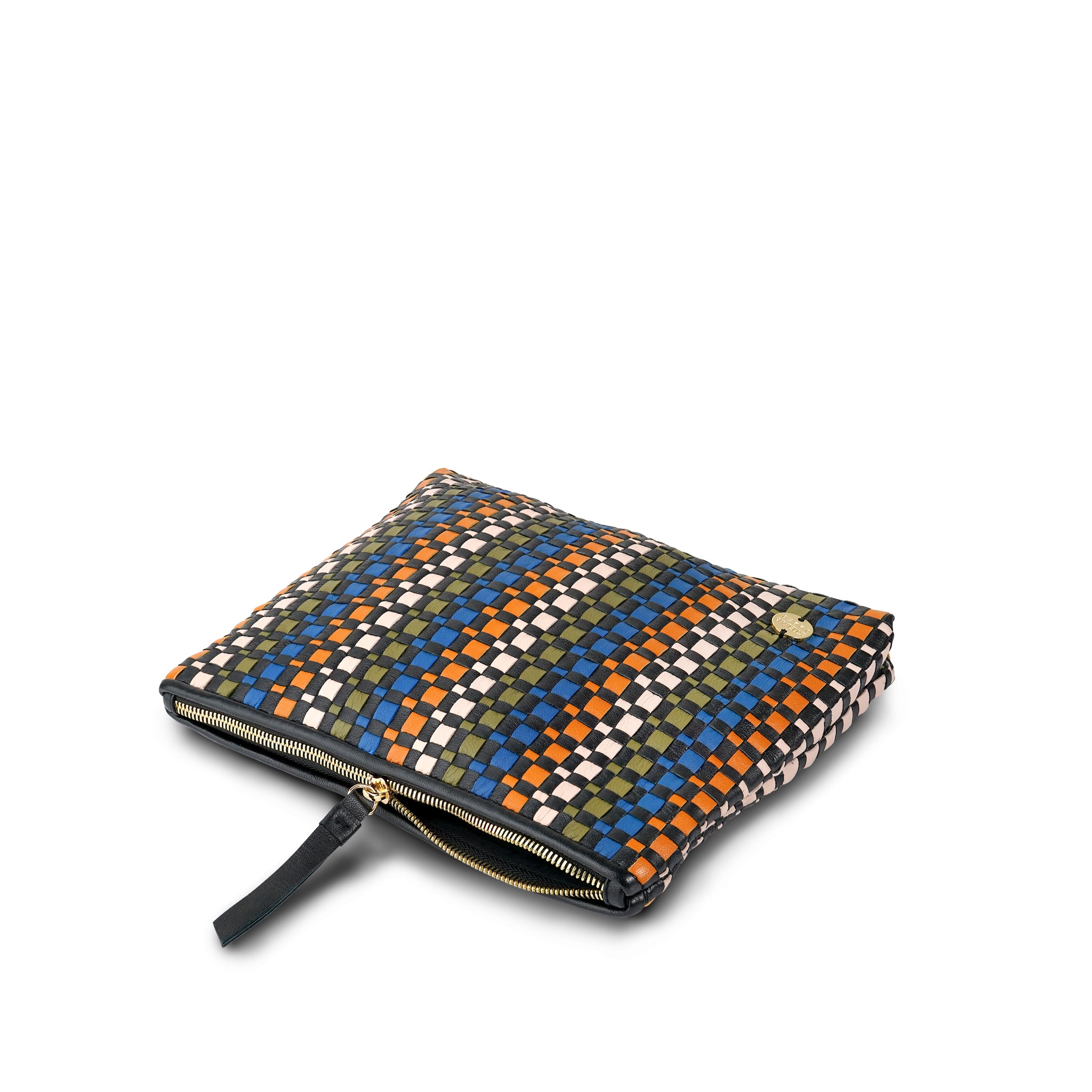 Malam Pouch – Handwoven Nappa Leather 3-in-1 Clutch (Bracken Multi)