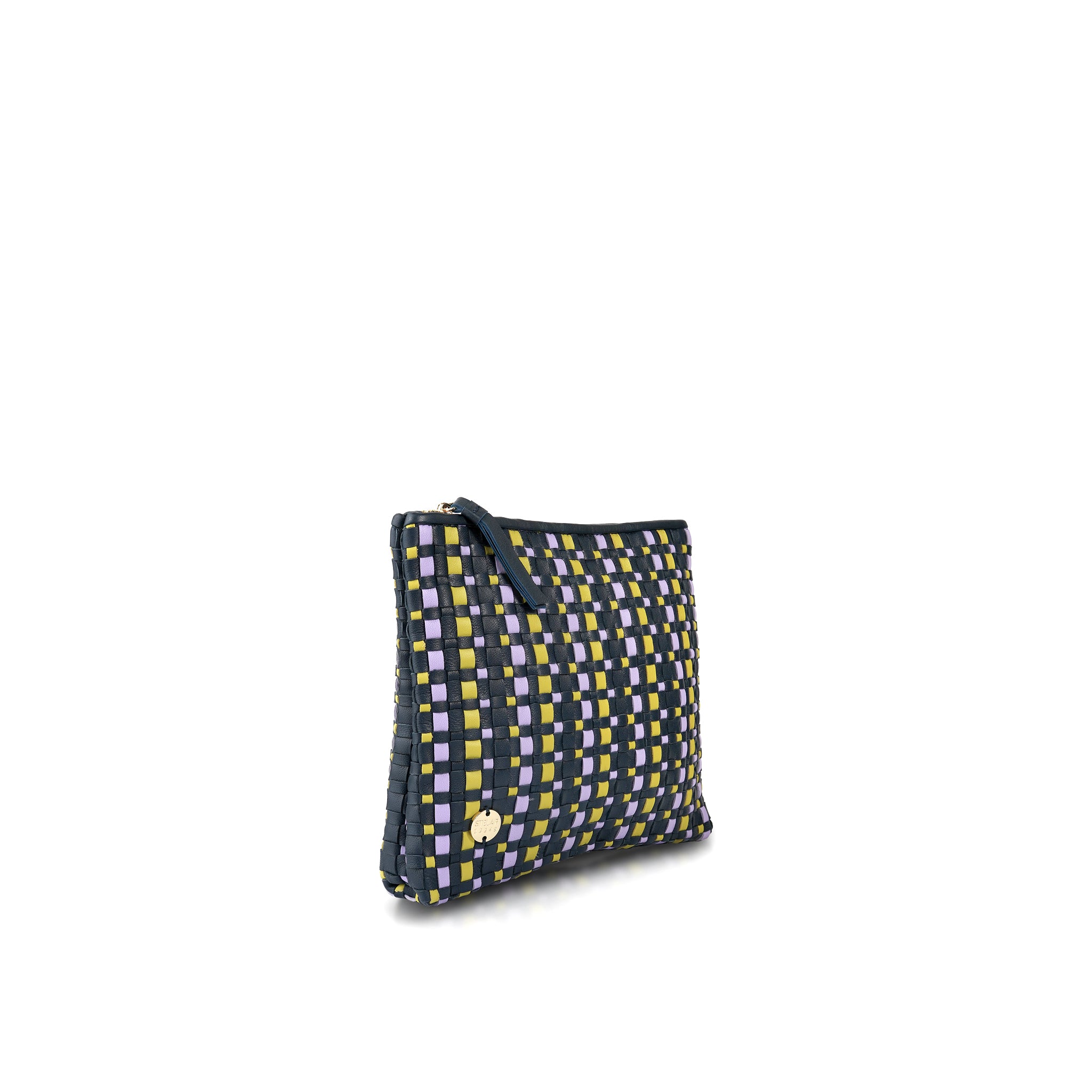 Malam Pouch – Handwoven Nappa Leather 3-in-1 Clutch (Sodalite)