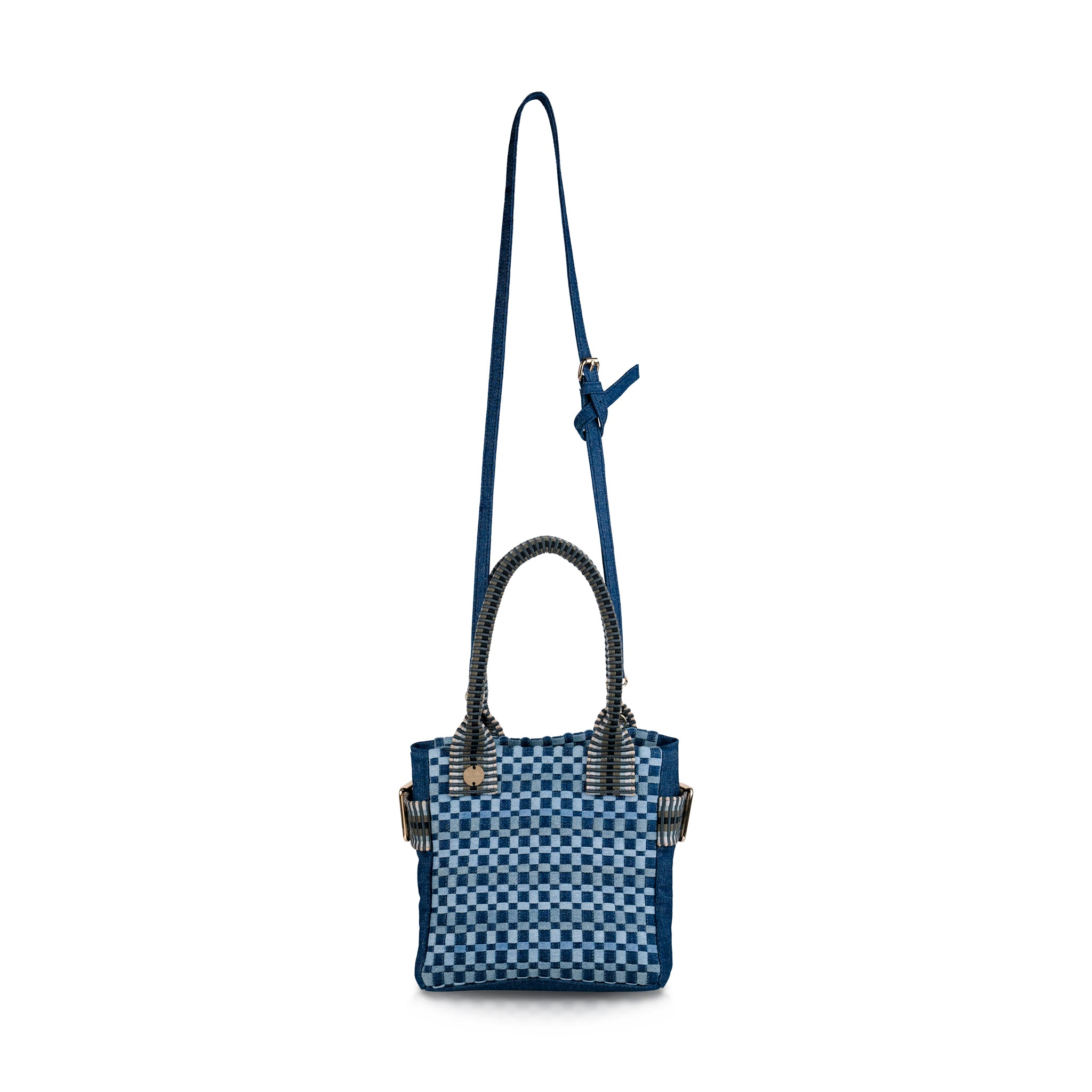 Kaba Mini Tote Bag – Handwoven (Denim)