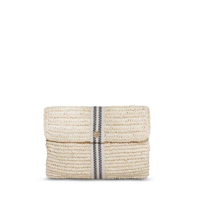 Savaya Raffia Clutch Bag