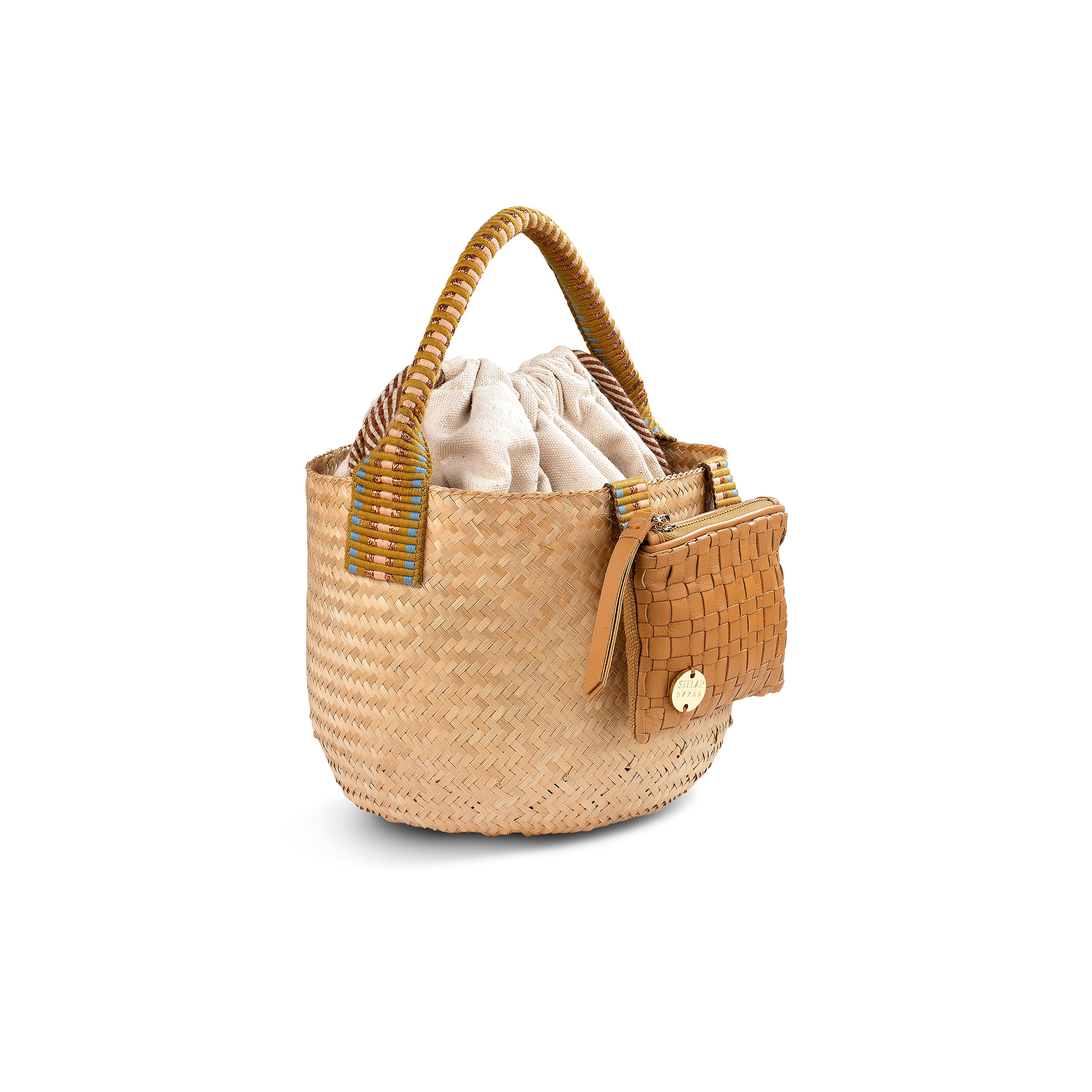 Libur Handheld Bucket Bag – Copper Stripe