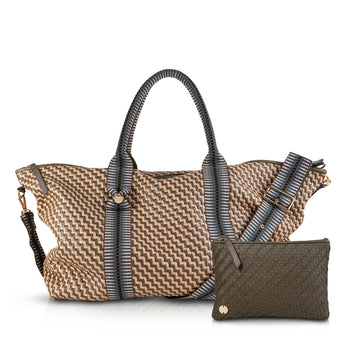 Saroka Leather Weekender Bag with Complimentary Hal Travel Pouch