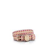Sunda Slim Jacquard Belt - Rhodolite Stripe