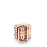 Sunda Jacquard Belt - Rhodolite Stripe