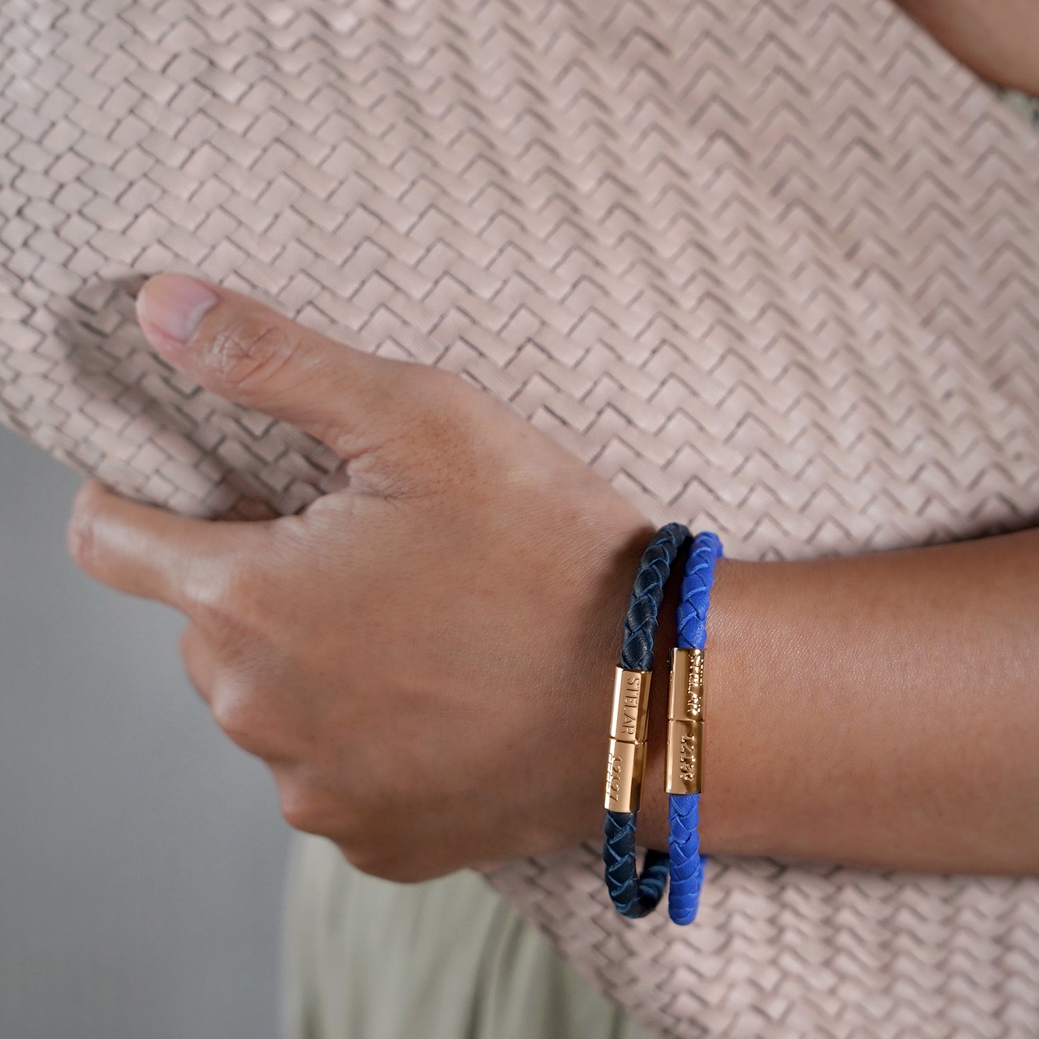 Teman Slim Woven Leather Bracelet