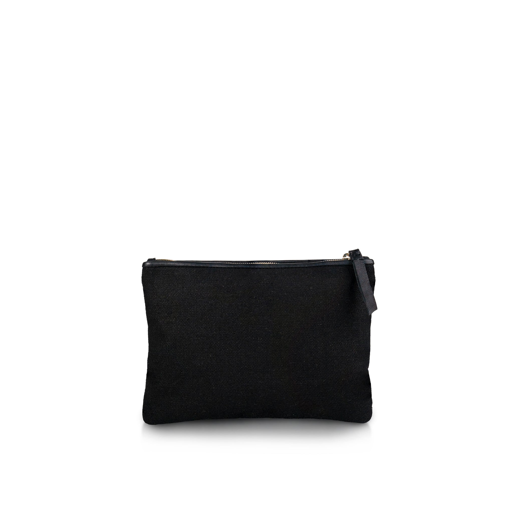 Hal Travel Pouch – Handwoven Nappa Leather & Cotton Canvas (Bracken Multi)