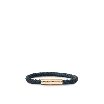Teman Slim Woven Leather Bracelet