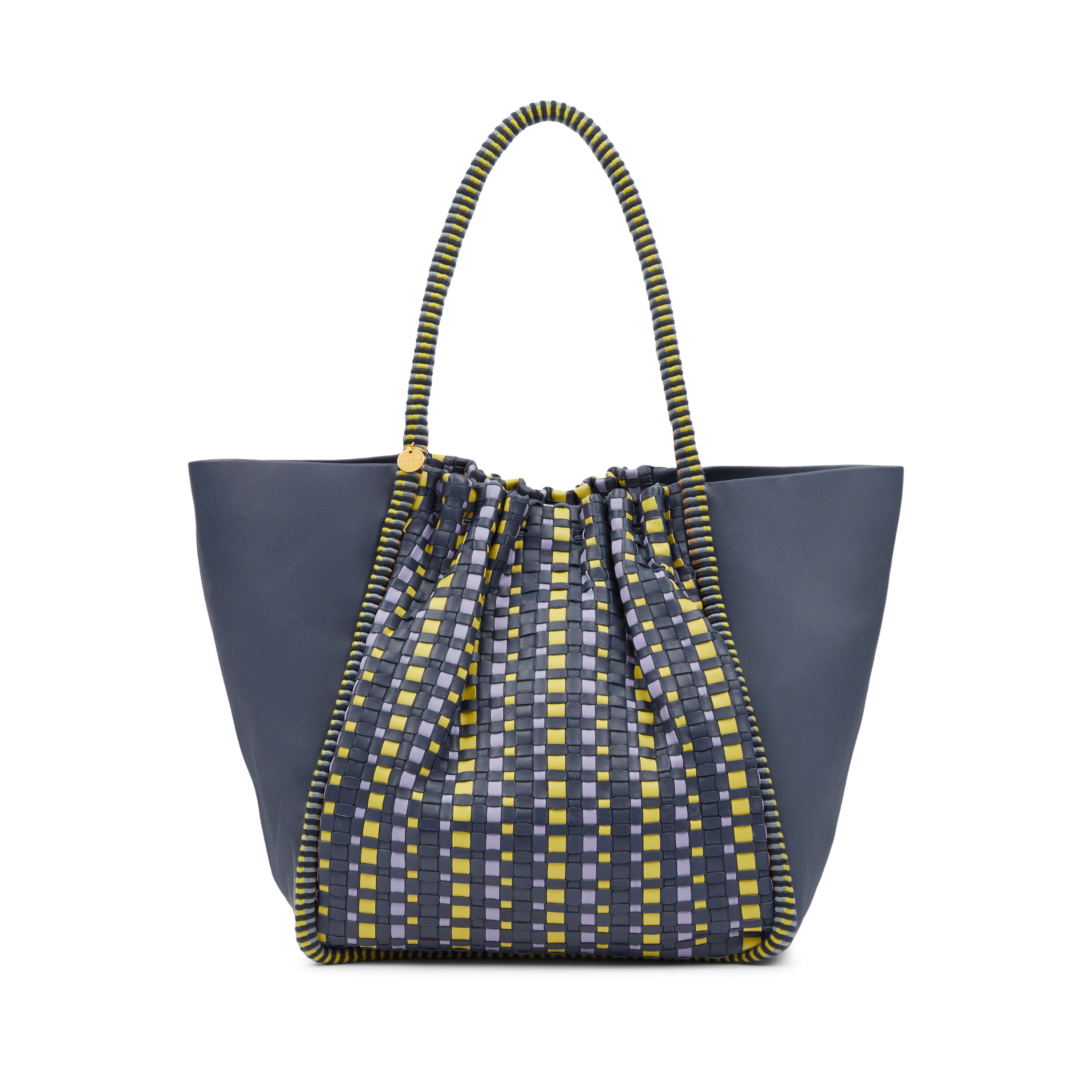 Negara Gathered Leather Tote Bag