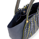 Negara Gathered Leather Tote Bag
