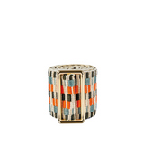 Sunda Medium Jacquard Belt - Hot Orange