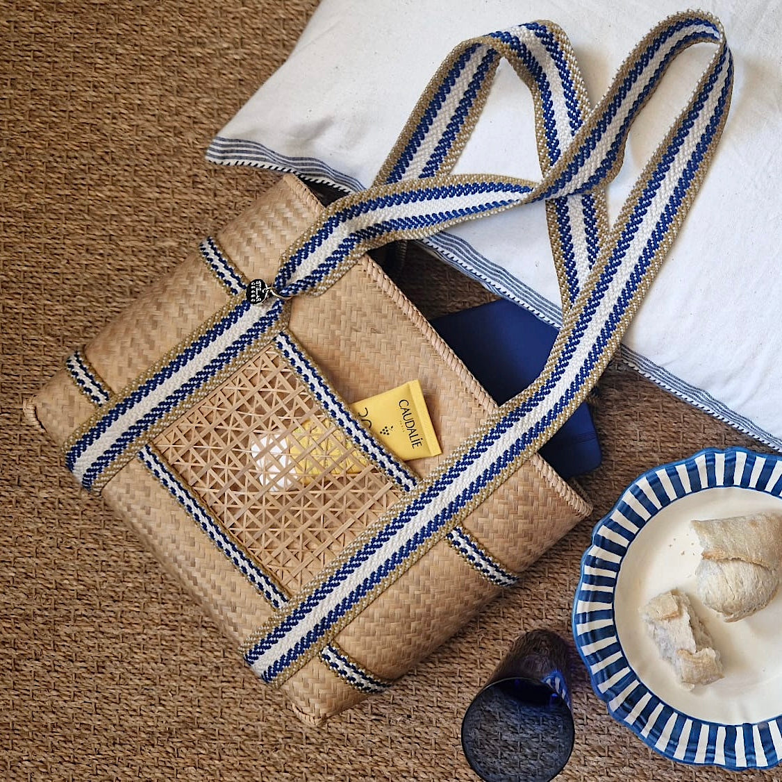 Malaka Small Bamboo Tote Bag