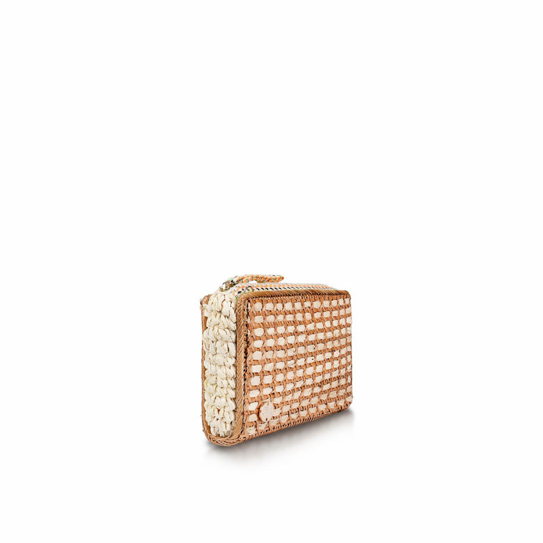 Pulau Mini Raffia Clutch Bag