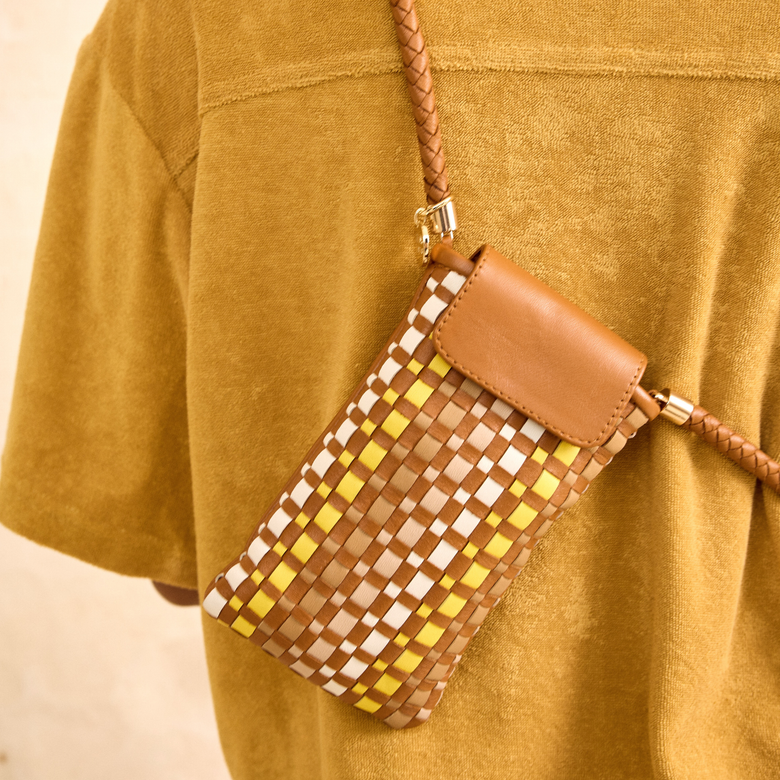 Berawa Leather Crossbody Phone Pouch