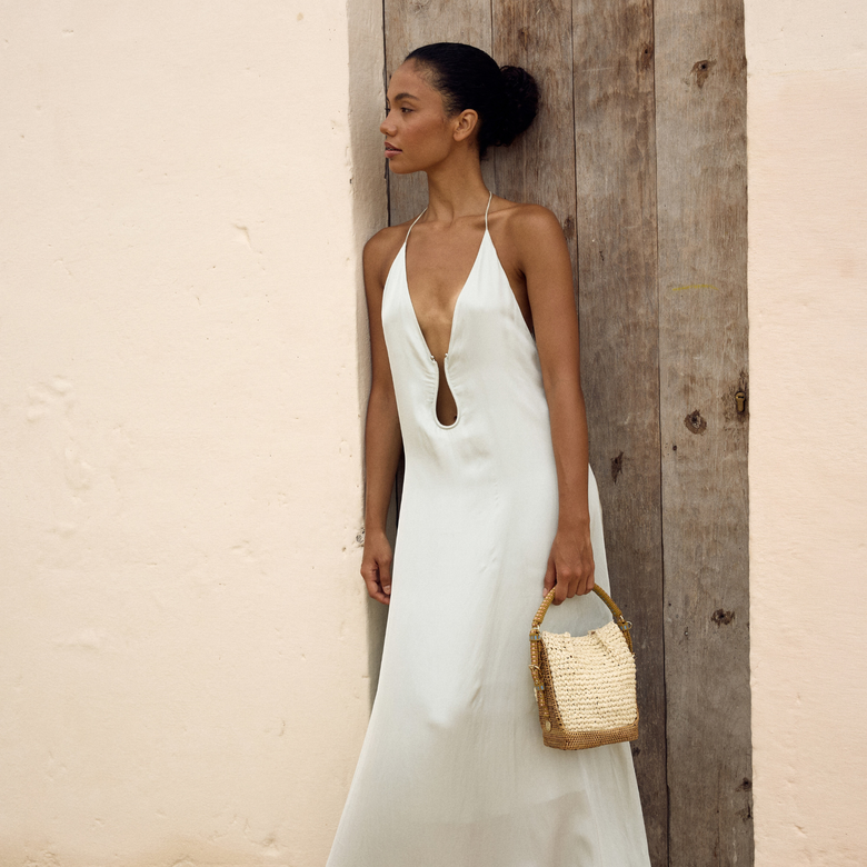 Keliki Plant Fibre and Raffia Bucket Bag