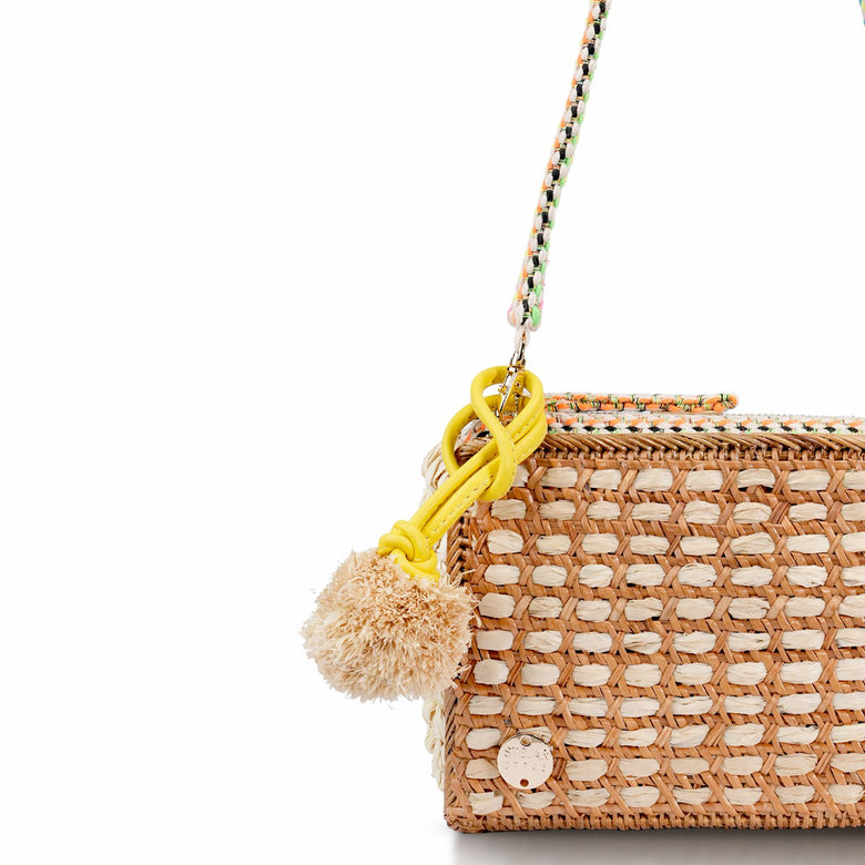 Pulau Mini Raffia Clutch Bag