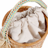 Ora Raffia Fringe Bucket Bag