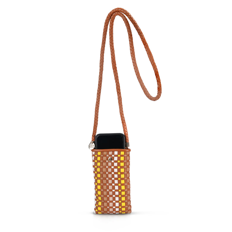 Berawa Leather Crossbody Phone Pouch