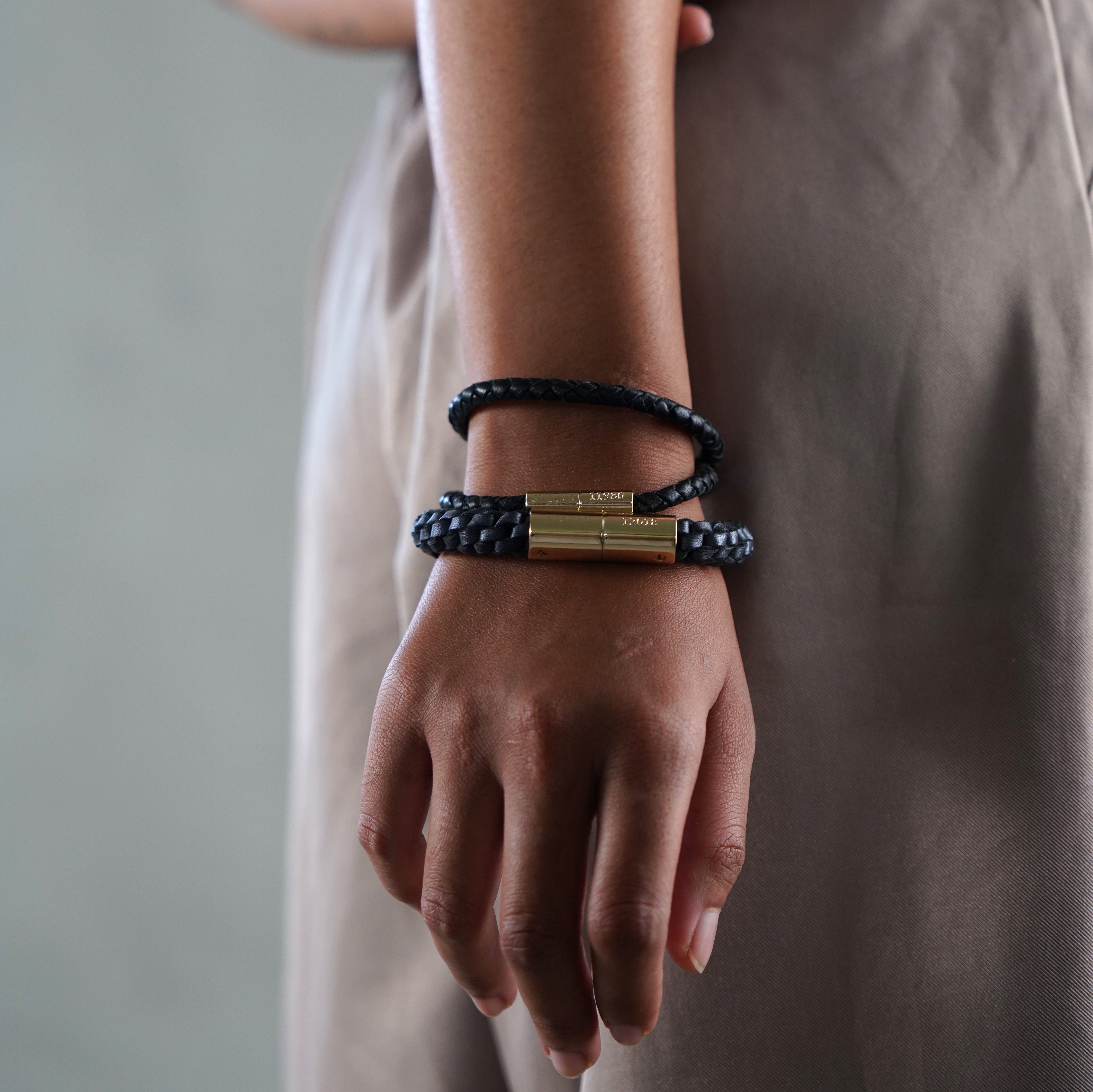 Teman Double Woven Leather Bracelet