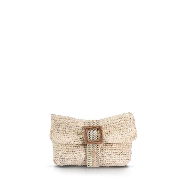 Savaya Raffia Clutch Bag