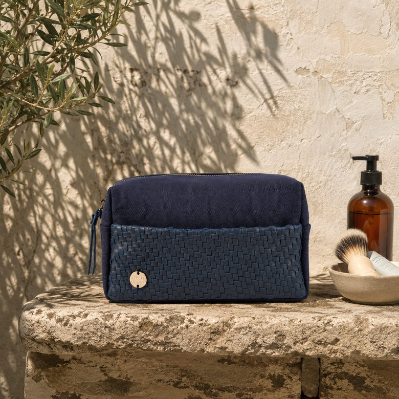 Cuci Canvas and Leather Washbag