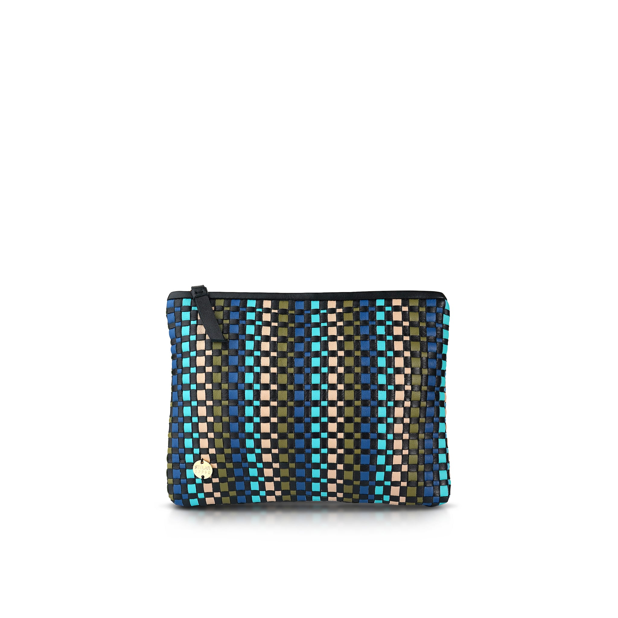 Malam Pouch – Handwoven Nappa Leather 3-in-1 Clutch (Forest)