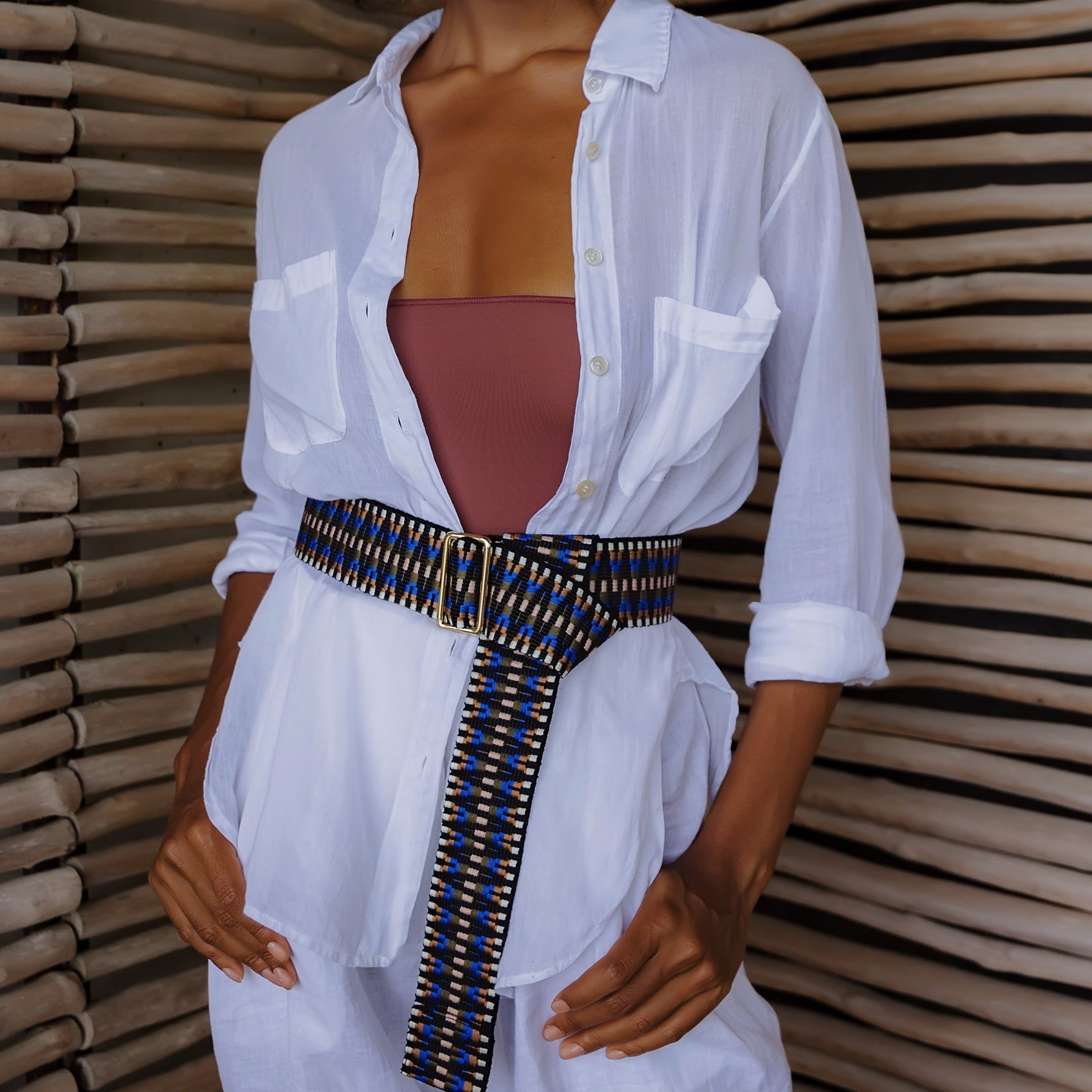 Sunda Jacquard Belt - Indigo 40mm