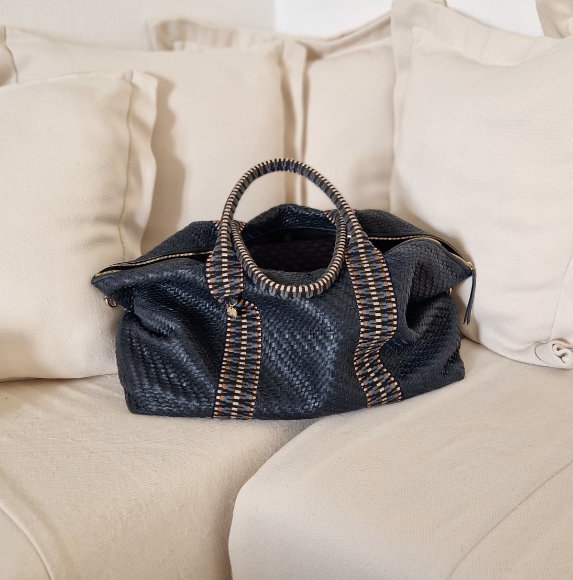 Saroka Leather Weekender Bag