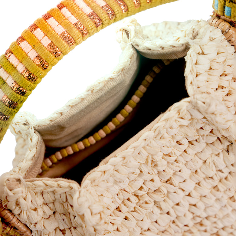 Keliki Plant Fibre and Raffia Bucket Bag