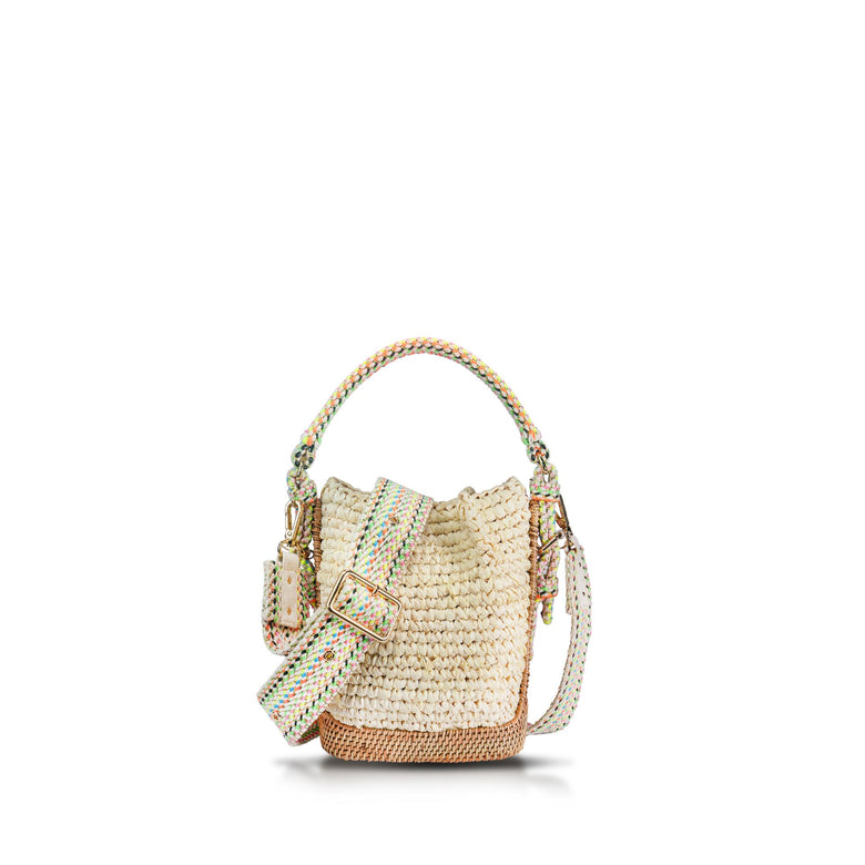 Keliki Mini Raffia Bucket Bag