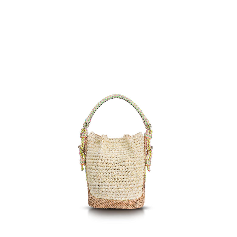 Keliki Mini Raffia Bucket Bag
