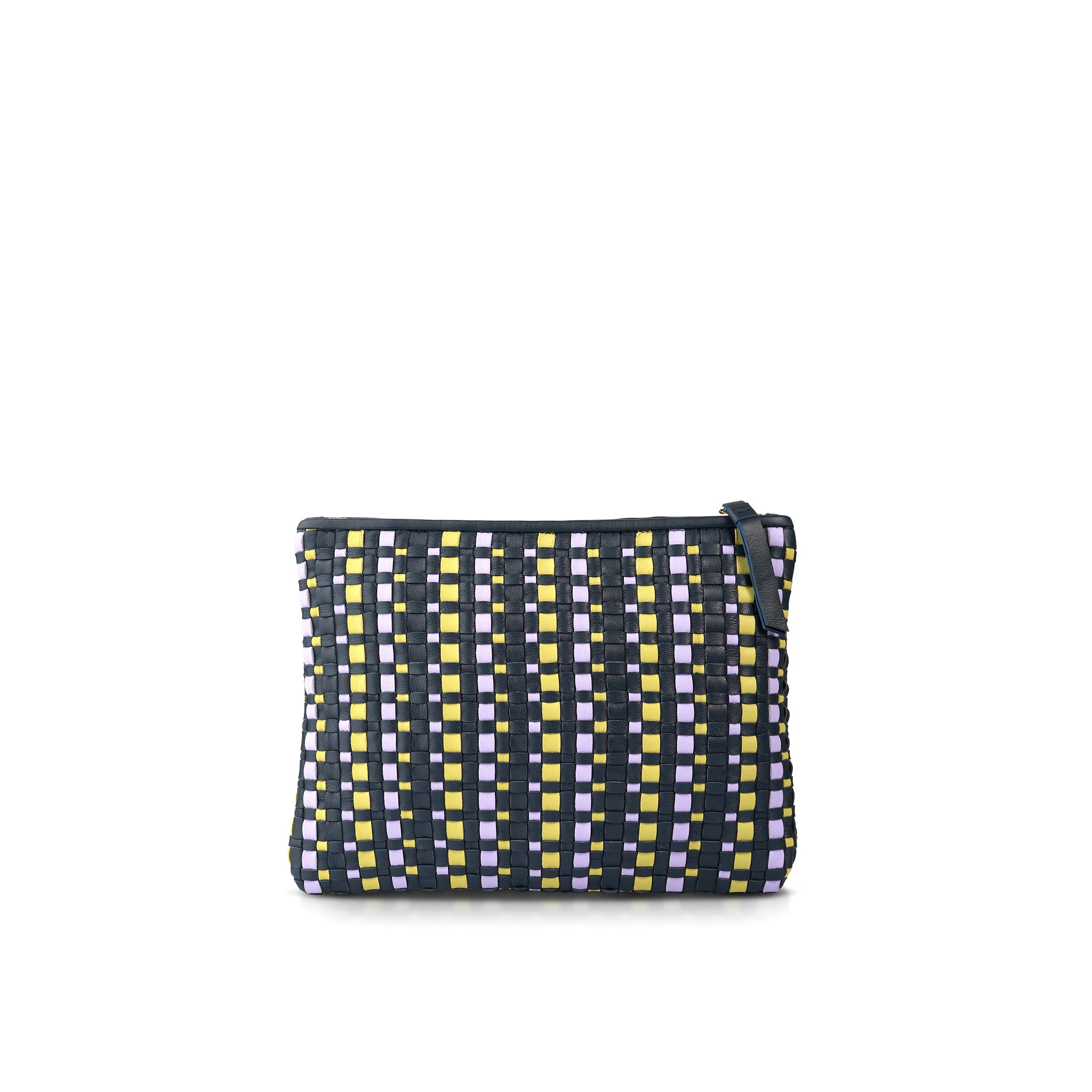 Malam Pouch – Handwoven Nappa Leather 3-in-1 Clutch (Sodalite)