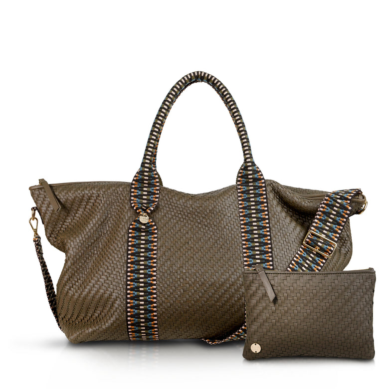 Saroka Leather Weekender Bag with Complimentary Hal Travel Pouch