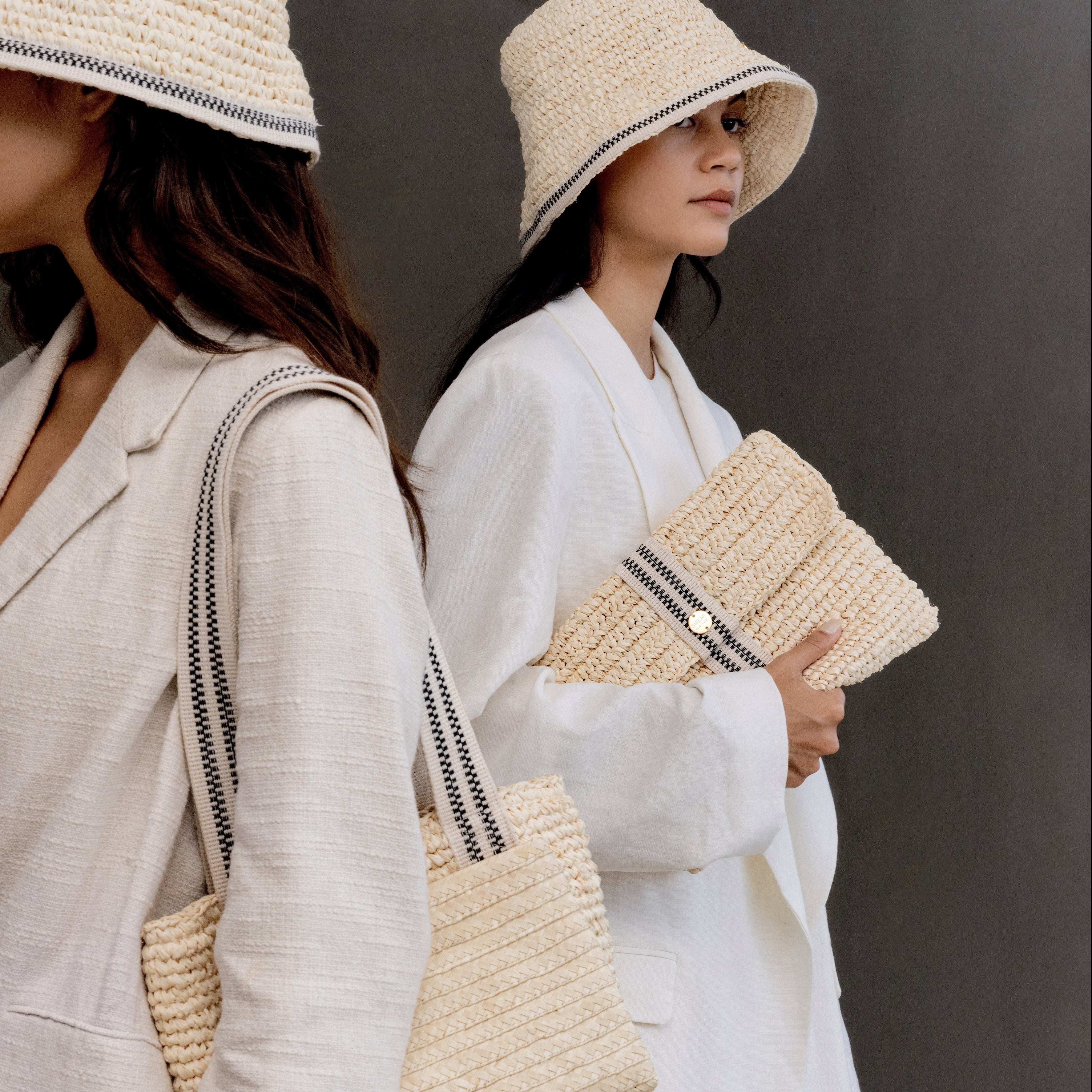 Savaya Raffia Clutch Bag