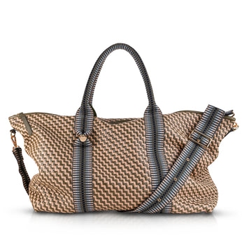 Saroka Leather Weekender Bag – Matcha