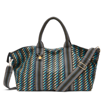 Saroka Leather Weekender Travel Bag Forest