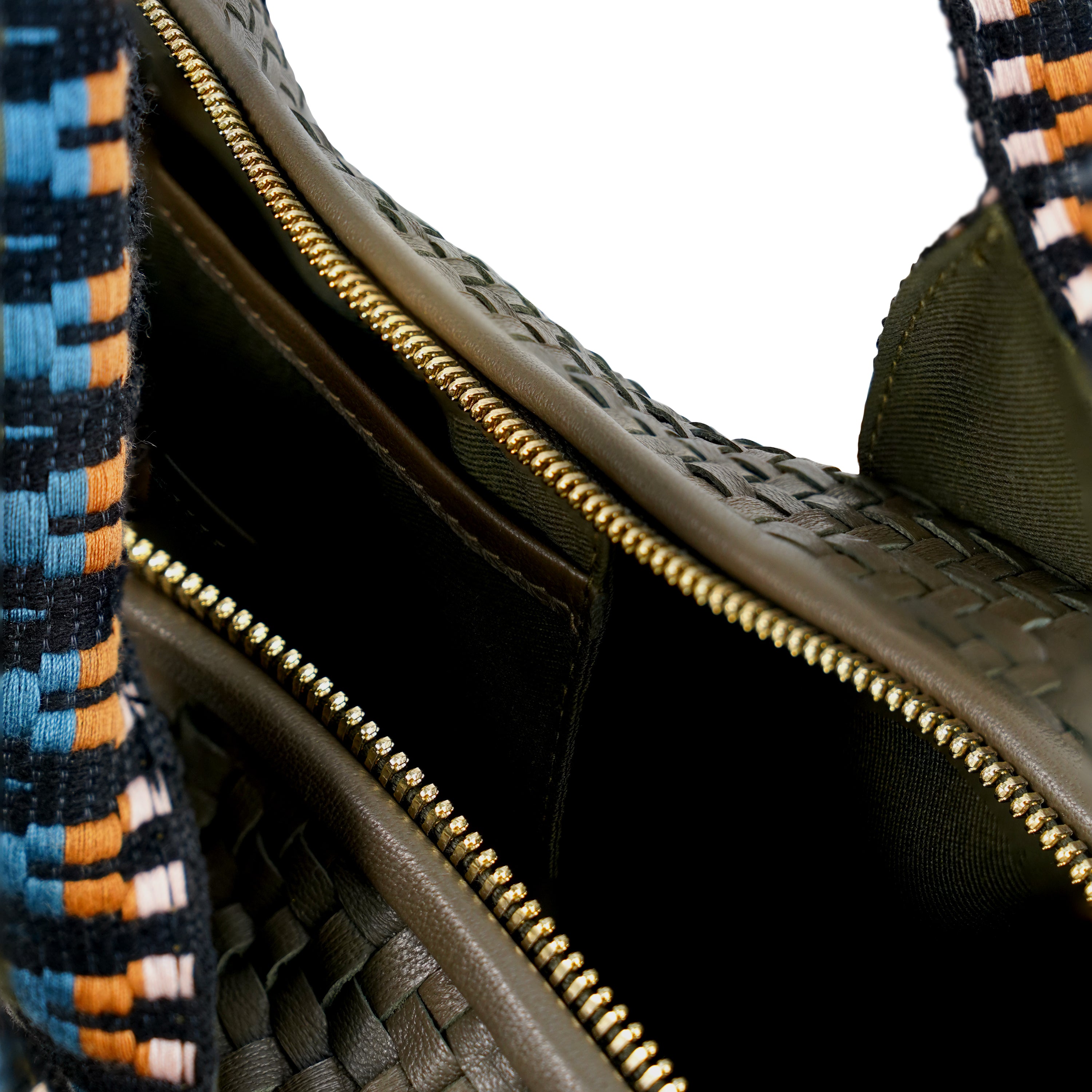 Saroka Leather Weekender Bag – Dark Olive