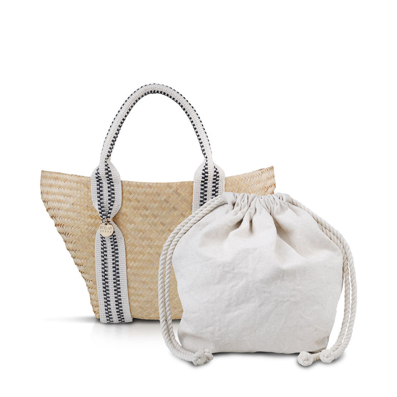 Siap Mini Tapered Basket Bag – Black & Cream