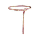 Sunda Slim Jacquard Belt - Rhodolite Stripe