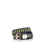 Sunda Slim Jacquard Belt - Sodalite Stripe